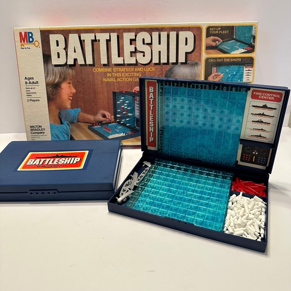 Vintage 1978 Milton Bradley Battleship Board Game Model 4730 Naval Action USA